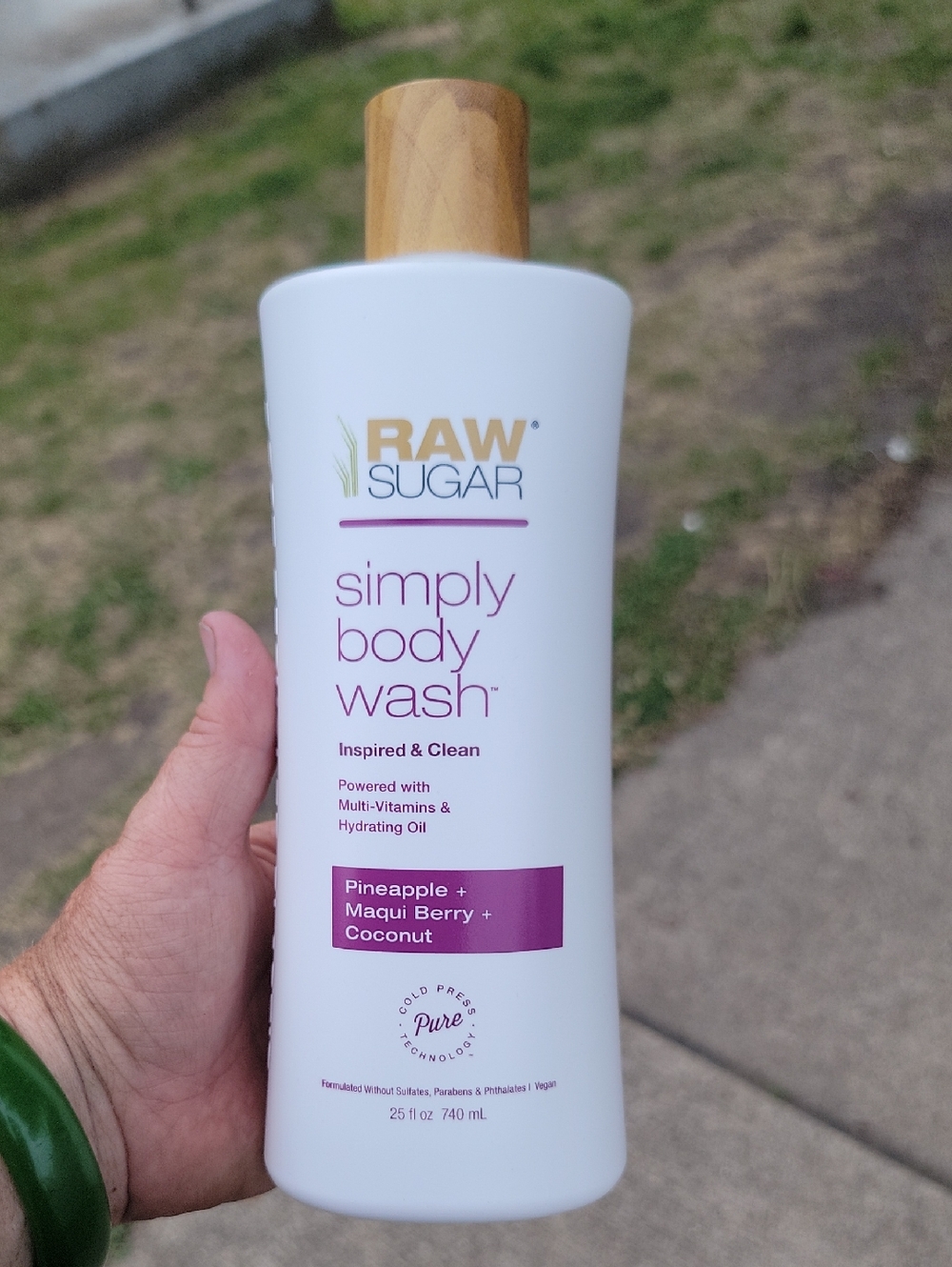 Sugar Simply Body Wash in White with Purple Accent